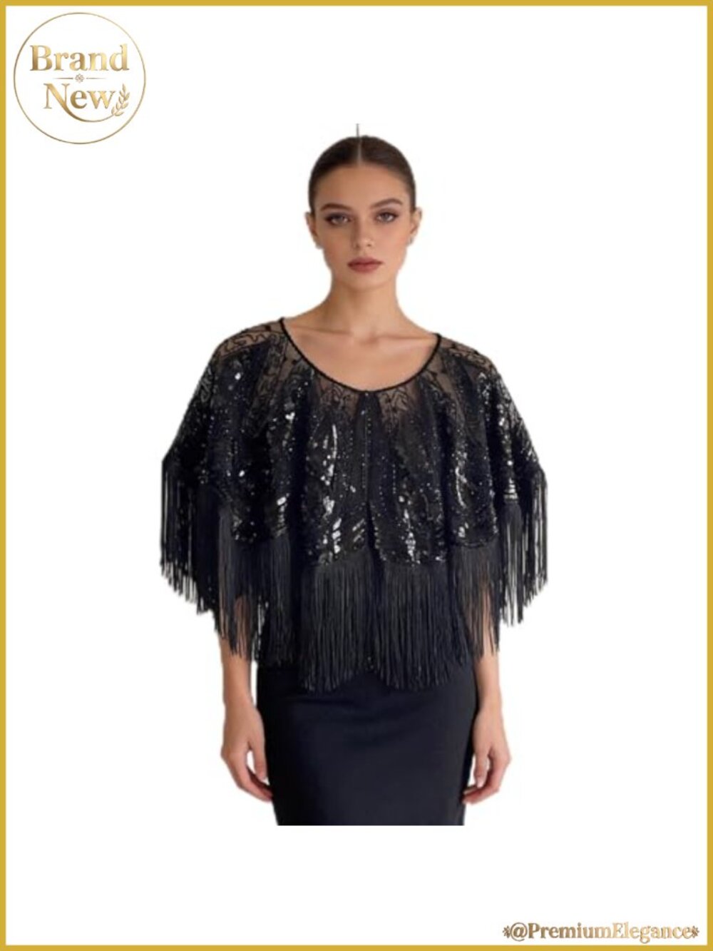 1920s Shawl Wraps Sequin Beaded Flapper Fringe Evening Dress Party Shawls